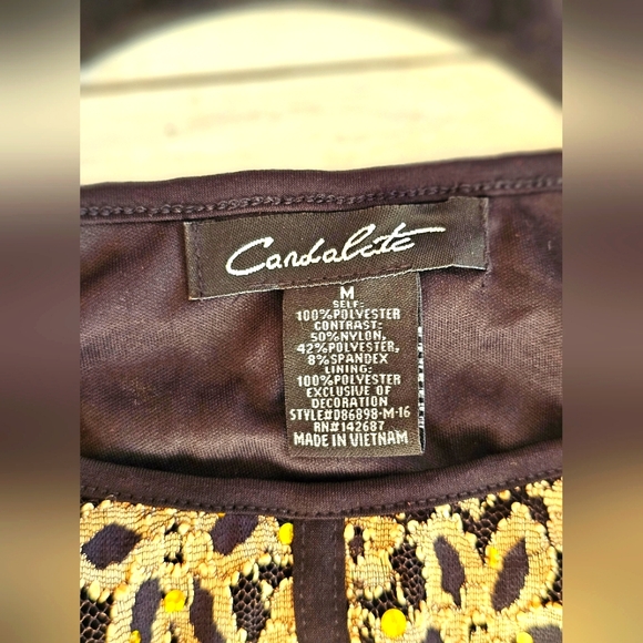 Candalite Long Maxi Halter Formal Dress Gold Lace & Gems Ruffle Black Bottom - Picture 10 of 11